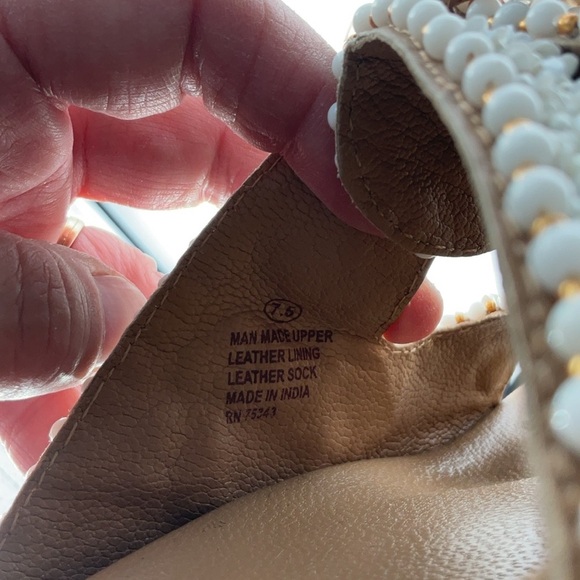 *Like New House of Harlow 1960 beaded slide sandals size 7.5 - Picture 7 of 7